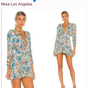 MISA Los Angeles Chiara Ruffle Dress Oasis Floral